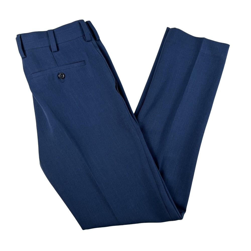Louis Raphael Pants Mens 30x32 Blue Stretch Dress Slacks Flat Front Tailored